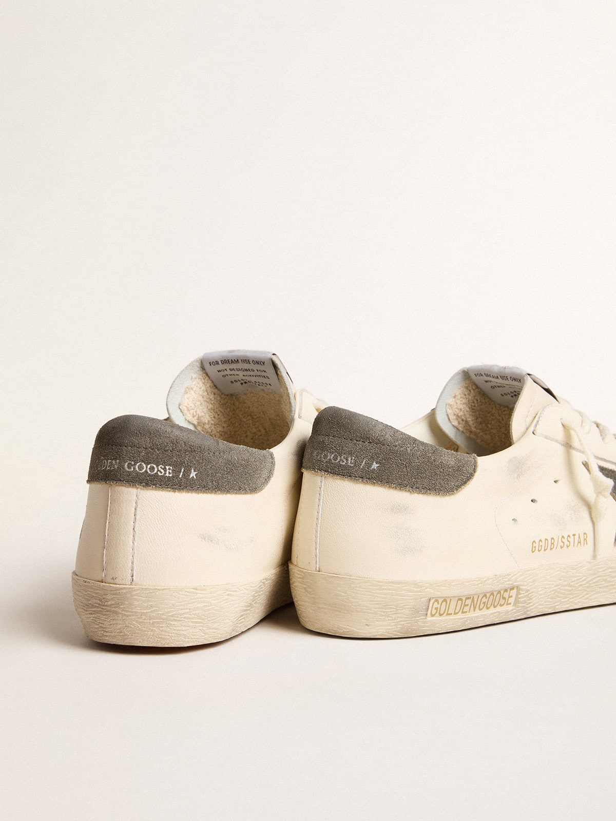 Men's Super-Star in nappa with gray suede star and heel tab