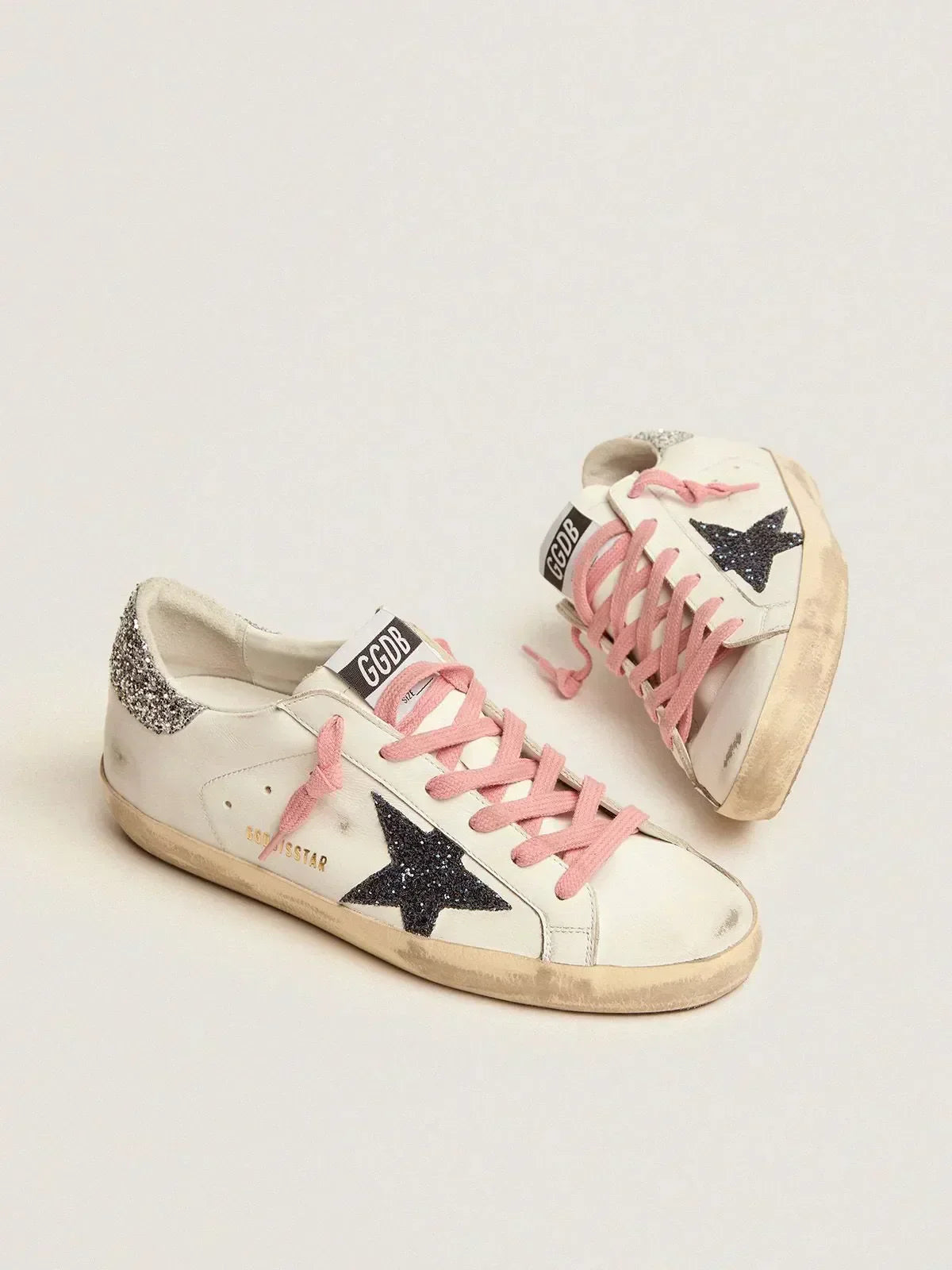 Super-Star LTD sneakers with colored glitter star and heel tab