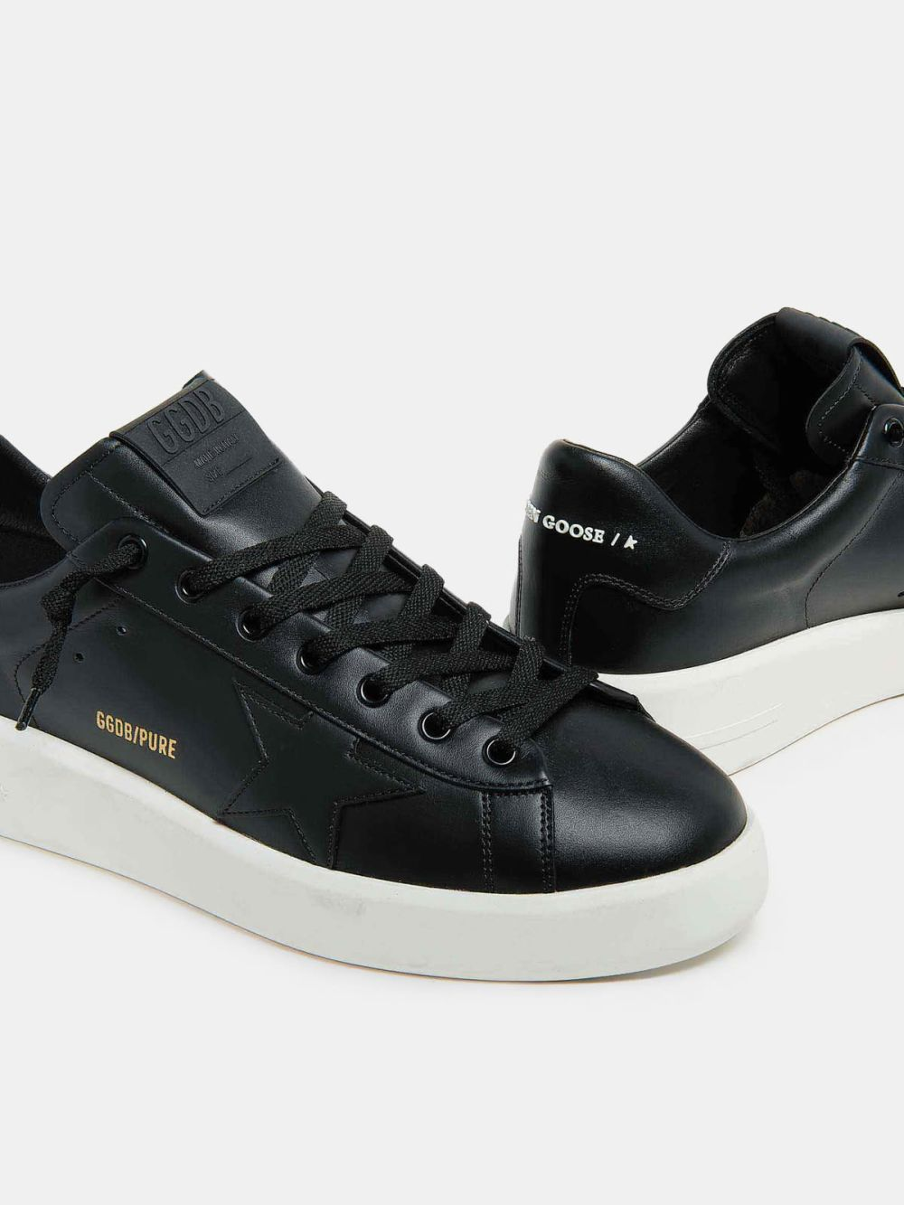 Schwarze UNI PURESTAR-Sneakers aus Leder