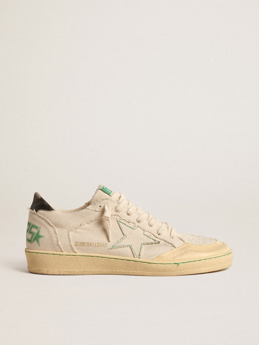 Ball Star LTD with vanilla canvas star and leather heel tab